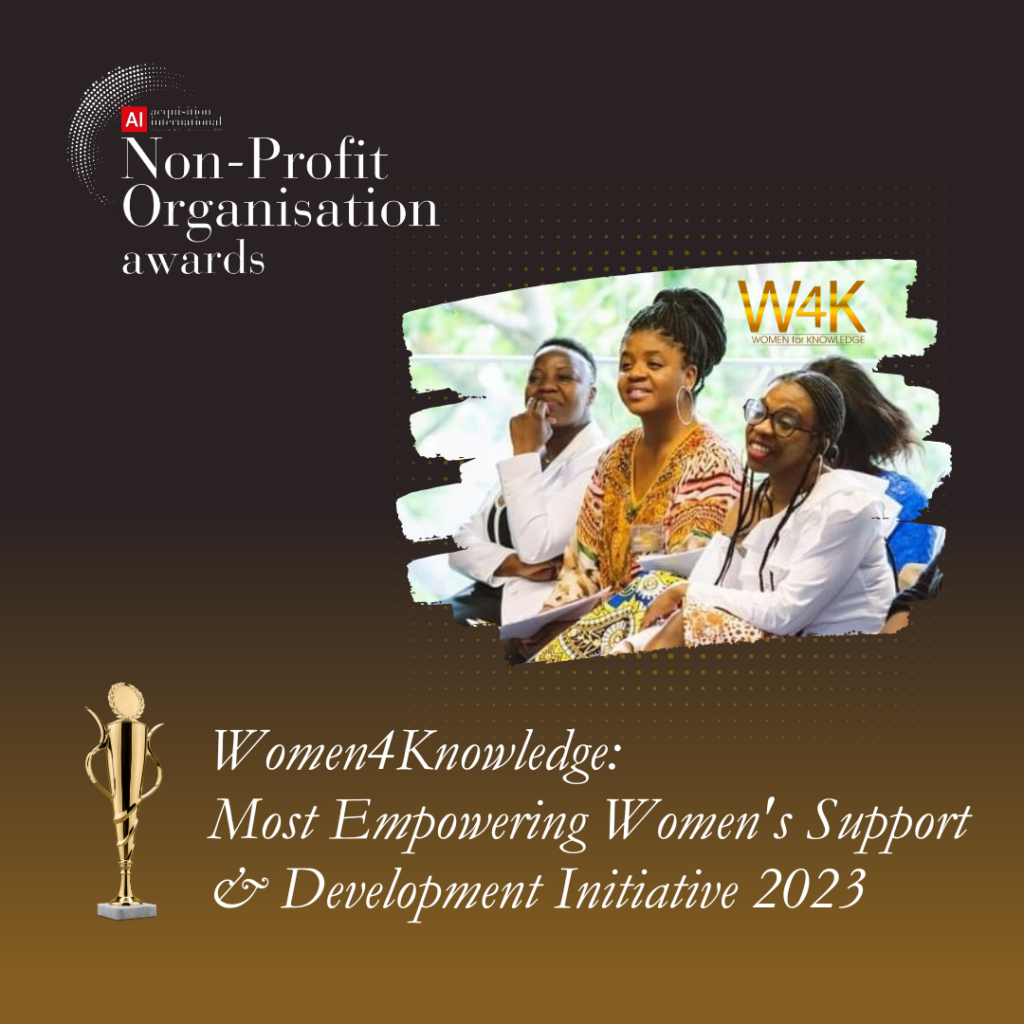 Women4Knowledge wins Non-Profit Organisation Award